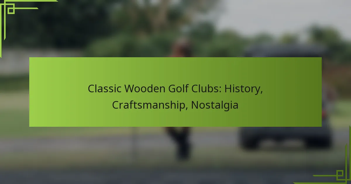 Classic Wooden Golf Clubs: History, Craftsmanship, Nostalgia