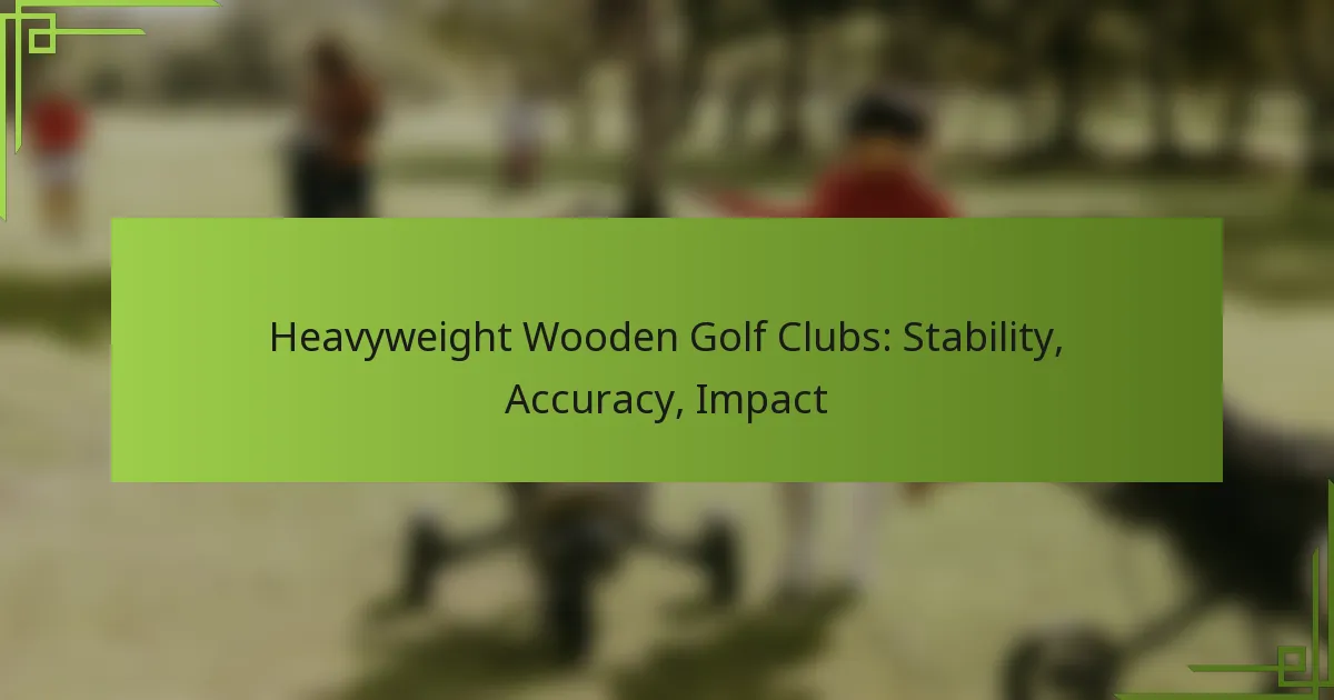 Heavyweight Wooden Golf Clubs: Stability, Accuracy, Impact