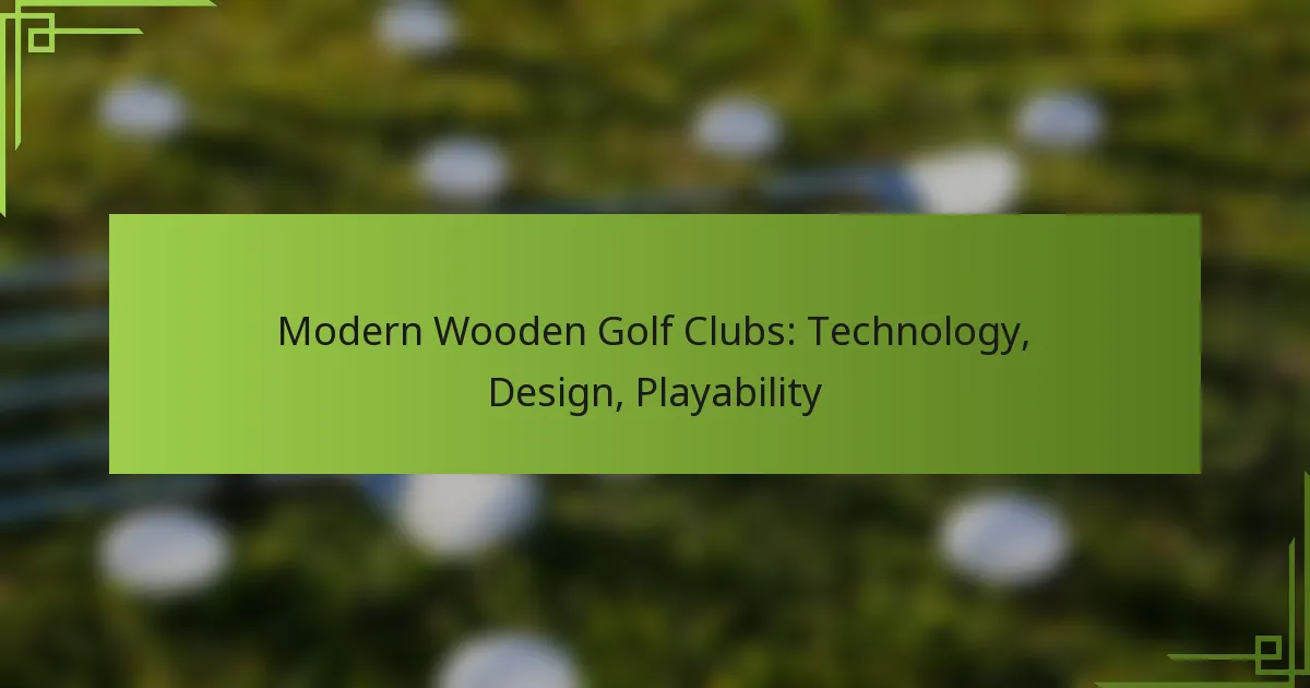 Modern Wooden Golf Clubs: Technology, Design, Playability