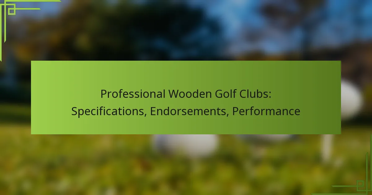 Professional Wooden Golf Clubs: Specifications, Endorsements, Performance