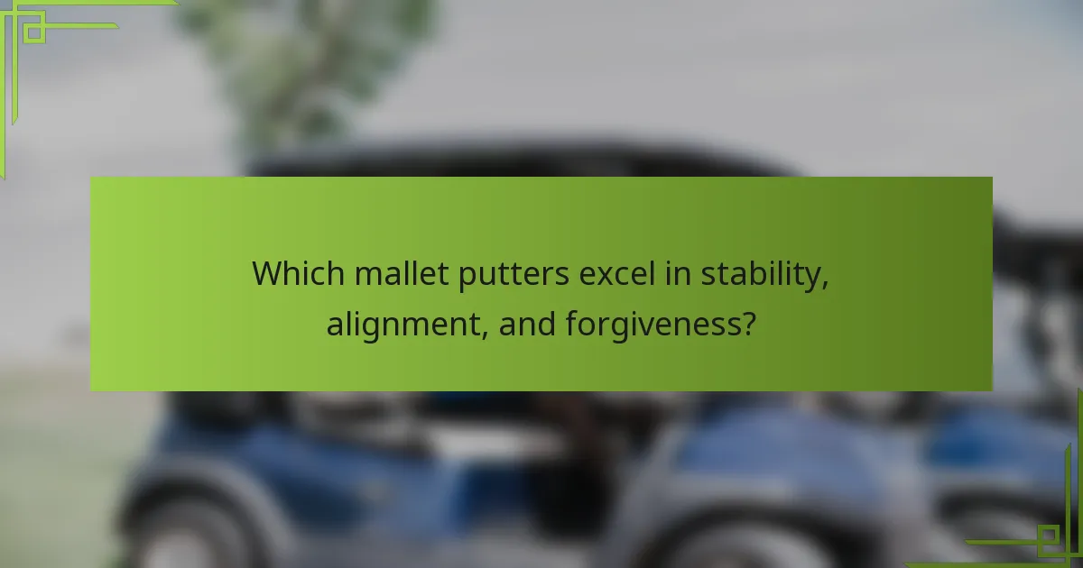 Which mallet putters excel in stability, alignment, and forgiveness?